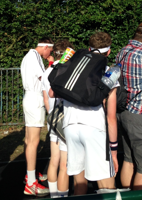How do you cosplay at a sporting event? Dress in your tennis whites, with that John McEnroe headband action going on